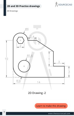 Draftsight Exercise 2D and 3D Drawing Practice Exercises | PDF