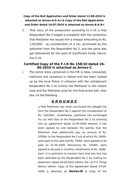 High Court Bail Application for Zahid Sarfaraz | PDF | Bail | Law ...
