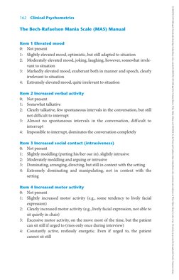 Bech-Rafaelsen Mania Scale (MAS) Guide | PDF | Mania | Cognitive Science