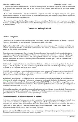 Tutorial Completo do Google Earth | PDF | Google | Longitude
