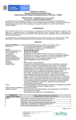 República de Colombia
Ministerio de Salud y Protección Social
Instituto Nacional de Vigilancia de Medicamentos y Alimentos –