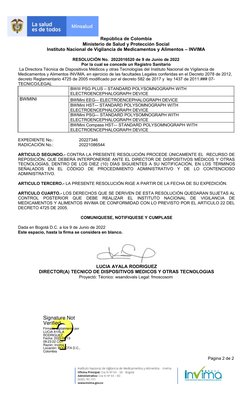 República de Colombia
Ministerio de Salud y Protección Social
Instituto Nacional de Vigilancia de Medicamentos y Alimentos –