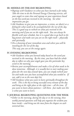 III. MIDDLE-OF-THE-DAY REGROUPING
• Regroup with Guidance on what you have learned so far today.
Take the time to do the Pers
