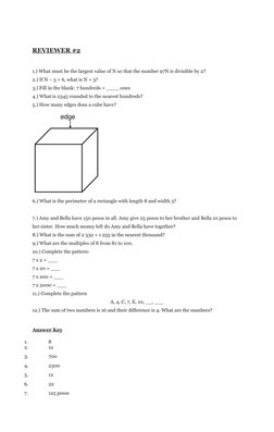 Grade 4 MTAP Math Reviewer with Answers | PDF | Area | Fraction ...