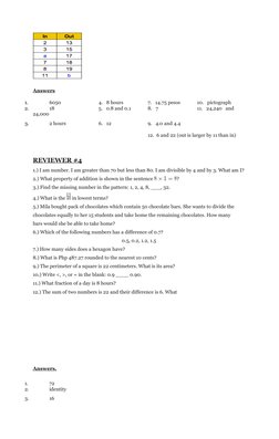 Grade 4 MTAP Math Reviewer with Answers | PDF | Area | Fraction ...