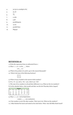 Grade 4 MTAP Math Reviewer with Answers | PDF | Area | Fraction ...