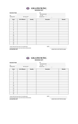 Receiving Report Template | PDF