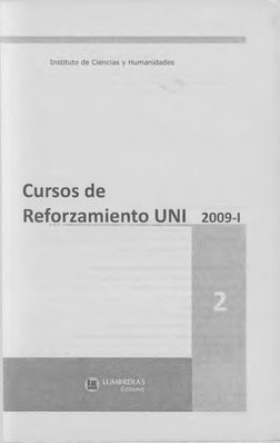 Cursos de
Reforzamiento UNI 2009-1
