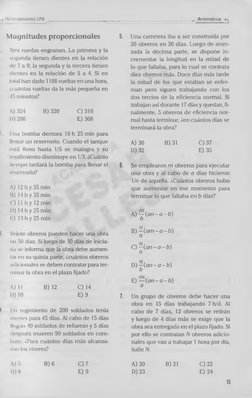 i Hoforzamiento UNI
_  Aritm ética
Magnitudes proporcionales
Tres ruedas engranan. La prim era y la 
segunda tienen dientes e