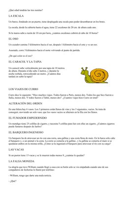 ¿Qué edad tendrán las tres nenitas?
LA ESCALA
Un barco, fondeado en un puerto, tiene desplegada una escala para poder desemba