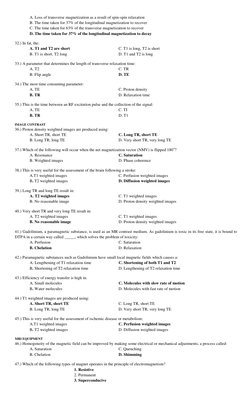 MRI Questions and Answers Review Guide | PDF