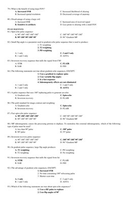 MRI Questions and Answers Review Guide | PDF