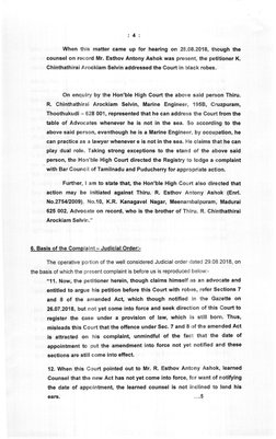 4
When this matter came up for hearing on 2tt.08.2018, though the
counsel on record Mr. Esthov Antony Ashok was prelrent, the