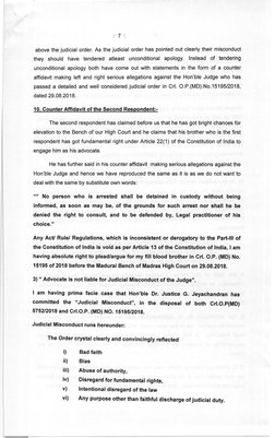 7
above the judicial order. As the judicial order has pointed out clearly their misconduct
they should have tendered atleast