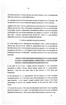 8
An intentional failure to follow the law, even with a benign motive, constitutes bad
faith and consequently Judicial Miscon