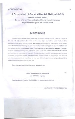 Jalota General Mental Ability Test | PDF