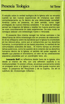 Presencia Teológica 
Sal Teme 
El estudio sobre la verdad teológica de la Iglesia sólo se renueva 
cuando se dan nuevas exper