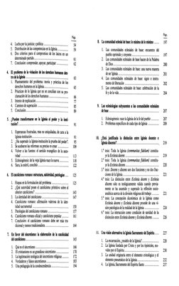 Págs. 
4. Lucha por la justicia y política 
54 
5. Distribución de las competencias en la Iglesia 
59 
6. Dos criterios para