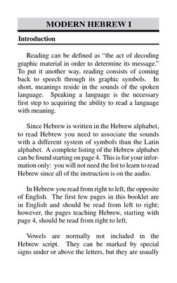 PIMSLEUR Hebrew Phase1 BKLT | PDF | Written Communication