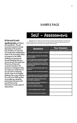 !7
SAMPLE PAGE
At the end of each
speaking task you’ll find a
self-assessment. The sel