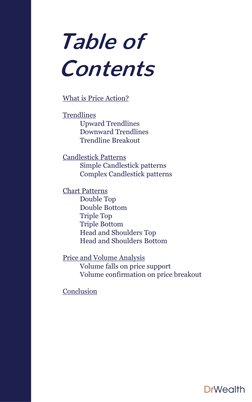 Table of
Contents
What is Price Action?
Trendlines
Upward Trendlines
Downward Trendlines
Trendline Breakout
Candlestick Patte