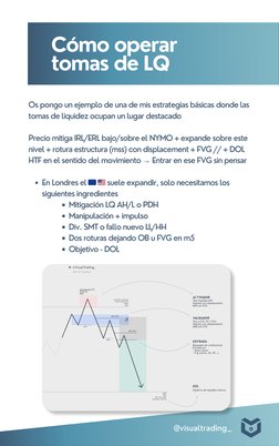 Os pongo un ejemplo de una de mis estrategias básicas donde las
tomas de liquidez ocupan un lugar destacado
Precio mitiga IRL