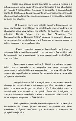 Esses são apenas alguns exemplos de como a história e a
cultura do povo judeu estão intrinsecamente ligadas à sua ab
