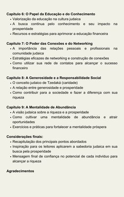 Valorização da educação na cultura judaica
A busca contínua pelo conhecimento e seu impacto na
prosperidade
Recursos e estrat