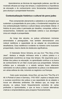 Aprenderemos as técnicas de negociação judaicas, que têm se
mostrado eficazes ao longo dos tempos, e exploraremos a