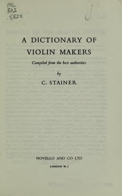 A Dictionary of Violin Makers | PDF | Violin | Music Production