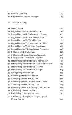16 Reverse Questions
79
17
Scientific and Factual Passages
83
IV
Decision Making
18
Introduction
89
19 Logical Puzzles I: An
