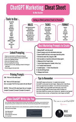 ChatGPT Marketing Cheat Sheet by Max Rascher | PDF | Search Engine ...