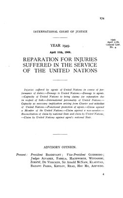 ICJ Advisory Opinion on UN Reparations | PDF | International Law | Rights