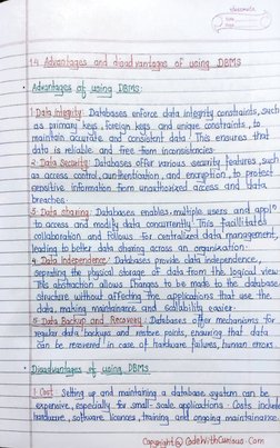 DBMS Handwritten Notes Q1j2as | PDF | Databases | Relational Database