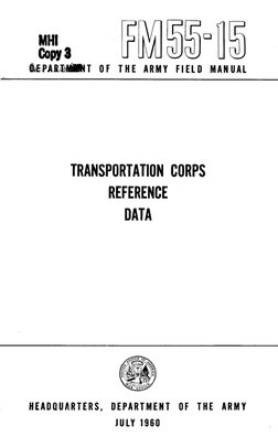 FM55-15 Transportation Corps Reference Data | PDF | Aeronautics