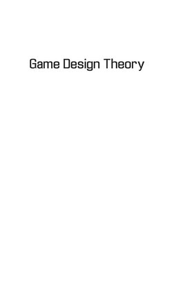 Game Design Theory
