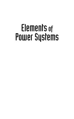 Elements of 
Power Systems
