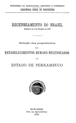 MINISTERIO DA AGRICULTURA, INDUSTRIA E COMMERCIO 
DIRECTORIA GERAL DE ESTATÍSTICA 
Re 
A 
Se 
e 
ay PP EPT RAR 
e RAR ENA 
MR