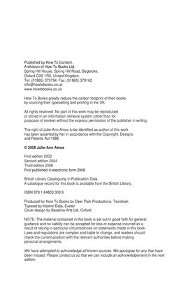 Published by How To Content,  
 
A division of How To Books Ltd, 
Spring Hill House, Spring Hill