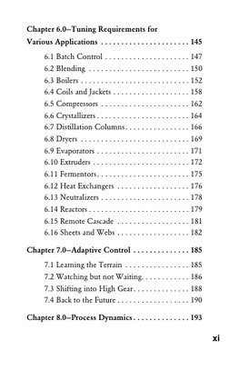 xi
Chapter 6.0—Tuning Requirements for 
Various Applications  . . . . . . . . . . . . . . . . . . . . . . 145
6.1 Batch Contr