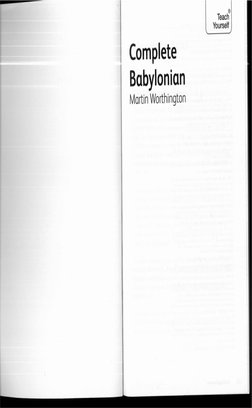 Teach Yourself Complete Babylonian | PDF