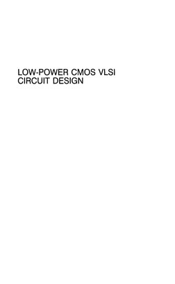 Low Power CMOS VLSI Circuit Design by Kaushik Roy, Sharat Prasad PDF | PDF