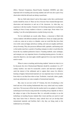 (DLL), National Competency Based-Teacher Standards (NCBTS) and other 
important tools in teaching and assessing students and