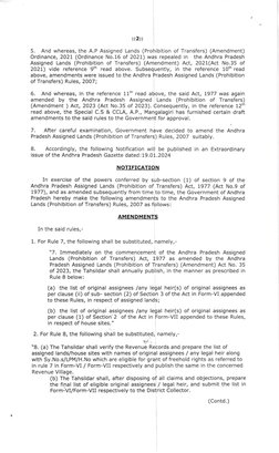 AP Assigned Lands Act Amendments 2023 | PDF | Government | Justice