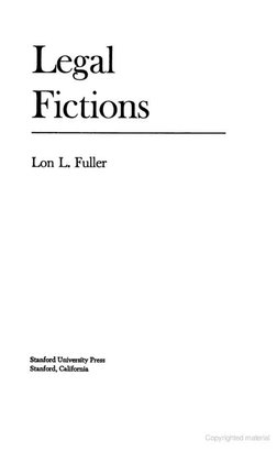 Lon L. Fuller - Legal Fictions (1970) | PDF | Truth | Theory