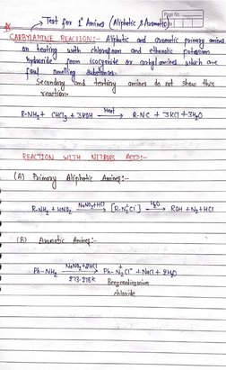 Amines Handwritten Notes | PDF