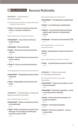 1
Recursos Multimédia
UNIDADE 1 – Crescimento e 
Desenvolvimento
1.1  Crescimento económico e desenvolvimento – 
conceitos e