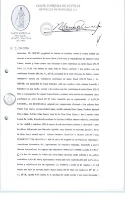 siguientes: AL NORTE,
propiedad
de Miriam. de' Hasbum,
setenta y cuatro metros. con
noventa y nueve centésimas de metro linea