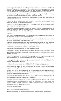 -Following is the works of inner Ring wall foundation excavation and Reinforced 
Concrete Ring wall construction by means of