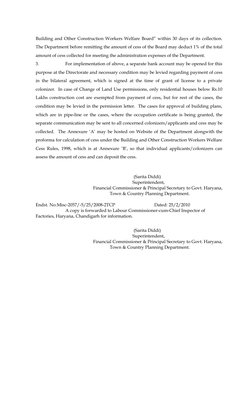 Building and Other Construction Workers Welfare Board” within 30 days of its collection. 
The Department before remitting the